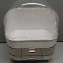 Makeup Organizer Countertop, Skincare Holder Bathroom Counter Organizer, Storage Box Cosmetic Display Cases, Teen Girl Gifts Make up Organizers for Vanity, Dresser (Rose Gold)