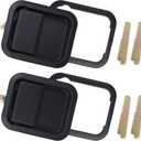 APPERFiT Exterior Door Handles w/Keepers Compatible with Jeep Wrangler YJ TJ 1991-2006 with Full Doors Replaces 55176382AE 55176383AE 79398 79399