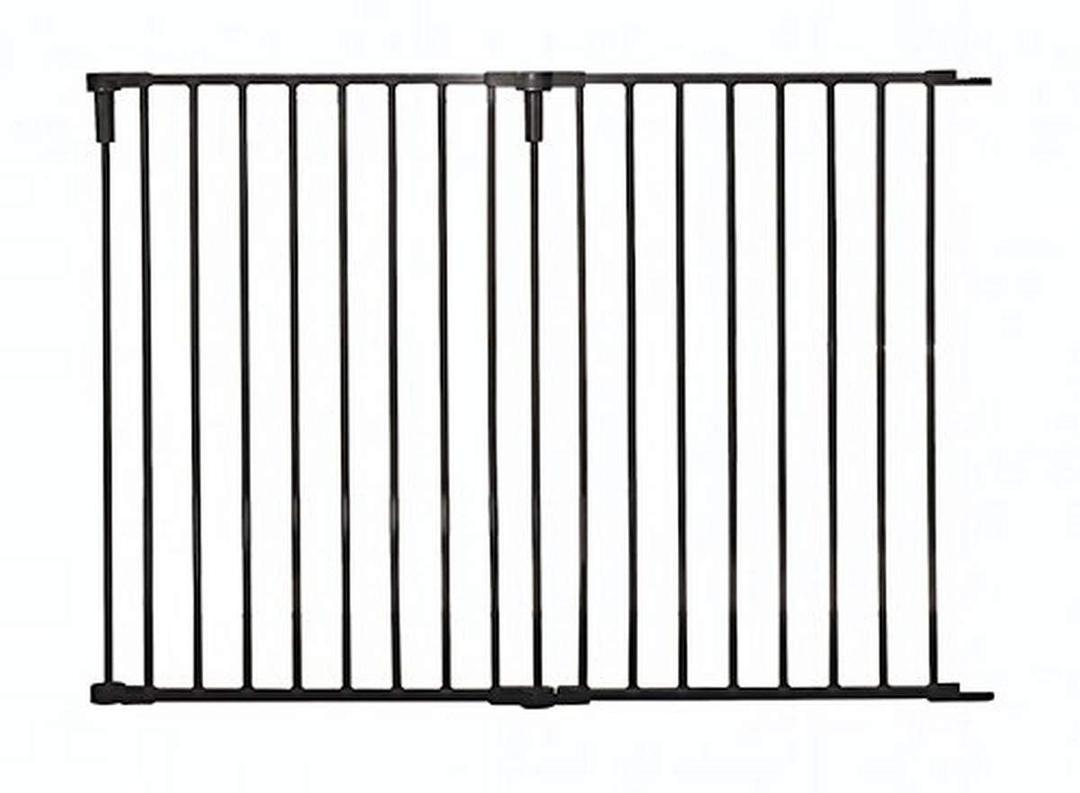  36-Inch Wide 2 Panel Extension Kit for Home Decor Super Wide Adjustable Gate Extension Kit, Black