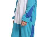 Unisex Kids Animal Oneise Pajamas, Boys Girls Flannel Hooded Halloween Cosplay Costume/Homewear/Sleepwear (Blue)