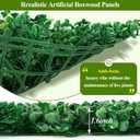 16 Pcs 10" X 10" Artificial Grass Wall Panels, UV-Resistant Fake Boxwood Panels Faux Green Grass Wall Greenery for Indoor Outdoor Patio Balcony Office Privacy Fence Wedding Party Photo Backdrop Decor