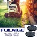 2 Pack 197473 Pulley Replaces 532197473, 532195945, 195945, 21546446 for Husqvarna 42" 46" YTH22V46, YTH18542, YTA18542, YTH20K46, YTH21K46, Craftsman YT3000, YT4000, YS4500, LT2000 Mowers