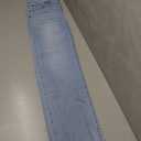 KDF Straight Leg Jeans for Women High Waisted Jeans Frayed Baggy Pants Raw Hem Loose Stretchy Cropped Wide Leg Jeans, Size 14