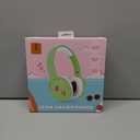 Icon Headphones. Comfortable Padding. High-Quality Sound. Cute Icon Feature. Green