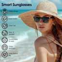 Smart Glasses, Bluetooth Sunglasses for Women Men, Open Mic&Speakers, Voice Assistant, UV Protection