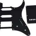Dopro Guitar HSS Pickguard and Tremolo Trem Cover Back Plate fits Yamaha PACIFICA Guitar Black 3 Ply