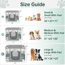 Dog Playpen,Cat Pet Puppy Pen,Portable Playpens for Dogs Indoor Outdoor Travel Camping Use,Foldable Dog Kennel Tent Crate for Rabbit Small Animals with Carrying Case (Grey, Medium)