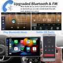 Double Din Car Stereo Compatible with Apple CarPlay and Android Auto - 7inch HD Touchscreen Car Audio Receivers with Bluetooth, Mirror Link, Backup Camera, SWC/USB/AUX/TF/Subwoofer, FM Car Radio