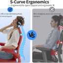 TRALT Office Chair Ergonomic Desk Chair - Gaming Chair with Lumbar Support, 27.5 x 25.6 x 45.3 inches