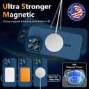 YFEMLAZ Magnetic for iPhone 16 Pro Case,with Screen Protectors X2,Full Camera Protection,Compatible with MagSafe,Translucent Matte,Anti-FingerprintShockproof Protective Phone Case,6.3",Blue