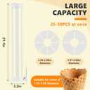 Ice Cream Cone Dispenser Holder Wall Mount Waffle Cone Dispenser Holder Cake Cone Dispenser 21L x 3 Dia Cone Holder Sleeve for Ice Cream Machine
