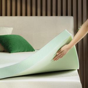 ZINUS 4 Inch Green Tea Memory Foam Mattress Topper, Smaller, More Convenient WonderBox Packaging, Pressure-Relieving Layers, CertiPUR-US Certified, Full
