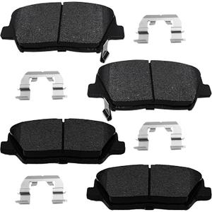 Front Brake Pads Set Compatible with Hyundai Azera, Hyundai Santa Fe XL Sport, Kia Sorento Ronto Automotive Replacement Brake Pads Semi-Metallic D1687