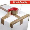 BOMEI PACK Heavy Duty Brown Packing Tape with Dispenser, 2.6 mil, 1.88 inch x 55 Yards 8 Pack, Ultra Strong, Refill for Industrial Shipping Box Packaging Tape for Moving, Office, & Storage