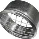 QPQ 4 Inch HVAC Vent Cover, Galvanized Steel Round Duct Cap with Mesh Screen. Duty Exterior Pipe Cover for Intake, Exhaust, and Outlet Vents. Spiral Duct End Plug