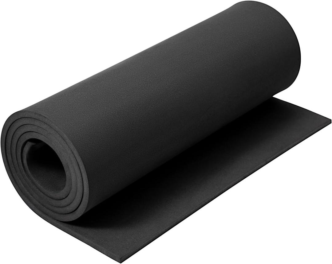 AMZQNART EVA Foam 8mm, Cosplay Foam 16 x 59in (6.5sqft) Black, Suitable for Large Cosplay Modeling, DIY Projects, Crafts, Ultra High Density 90 kg/m3