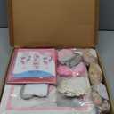 HOUSE OF PARTY Baby Boxes with Letters - 14x14 Inches | 65 Pcs Pink and White Mylar Balloon Boxes for Birthday, Anniversary & Gender Reveal Party Decoration