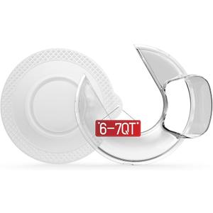 Pouring Shield Compatible with Kitchenaid 6, 7QT Bowl-Lift Stand Mixers, Splash Guard for 6-7 Quart Stainless Steel Mixer Bowl-Lift Stand Mixers with Extra Mixer Bowl Cover (6-7QT)