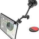 2 x Heavy Duty Magnetic Tablet Mount for Truck Dashboard Windshield, Long Arm Suction Cup Car Mount for iPad Pro Air Mini 411'', MagSafe Holder for SUV Van Pickup iPhone 16/15 Galaxy