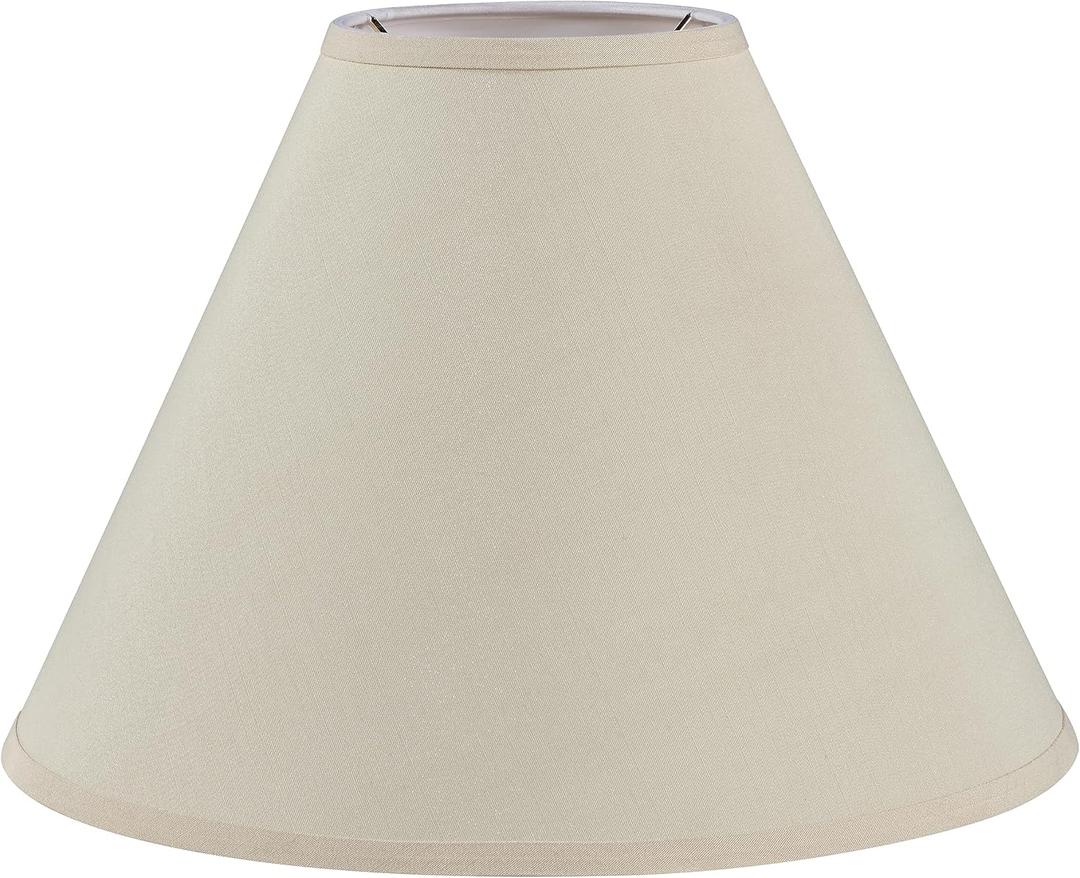 Aspen Creative 32269 Transitional Hardback Empire Shape Spider Construction Lamp Shade in Beige, 16" wide (6" x 16" x 12")