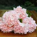 Large Hydrangea Artificial Flowers 19.3", 6 Pcs Latex Real Touch Faux Hydrangea with Stems, Fake Flowers for Table Centerpieces Arrangements Wedding Bouquets (Pink)