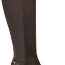 LifeStride Womens Gracie-WC Wide Calf High Heeled Boots Dark Chocolate Wide Calf 9.5 W