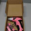 Hi-Spec Small Electric Screwdriver, Mini Drill Set, Rechargeable 3.6V Cordless Screwdriver with 26 Driver Bits, Power Tool for Small Projects & Home Use, Pink