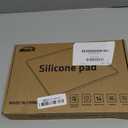 Mini Fridge Silicone Mat 19.7"x19.7"x0.5" - Non-Slip, Spill-Proof, Drip Prevention | Ideal for Refrigerators, Washing Machines, Dryers, Wine Coolers, and Dishwashers (Black)