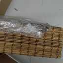 Cordless Bamboo Roman Shades 29x64in, Light Filtering Bamboo Blinds for Indoor Windows, Office, Bathroom and Living Room, Privacy Teak.