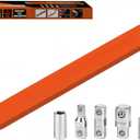 Offset Extension Wrench, Zero Degree Ratchet Extension Set Includes 1/2", 1/4" & 3/8" Drive Adapters, Ideal Universal Ratchet Extensions for Tight Spaces (Orange)
