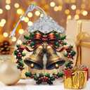 8 x Stained Glass Bell Ornament - Christmas Tree Decorations, Ornaments for Tree, Holiday Gifts