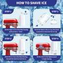 Shave Ice Attachment for Kitchenaid Stand Mixer, Snow Cone Shaved Ice Machine, with Coarse and Fine Blades, 8 Ice Molds