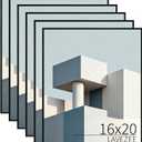 Lavezee 16x20 Picture Frames for Wall 6 Packs, Lightweight 16X20 Frames Display 16 By 20 Photo Picture Artwork for Wall
