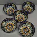 vancasso Cereal Bowls Set of 6, Bohemian Ceramic Soup Bowls, 28 oz Colorful Bowls Set for Kitchen-05