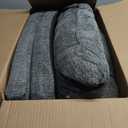5 PCS Glider Rocker Replacement Cushions with Storage Side Pocket, Luxuriy Chenille Fabric Foam & Microfiber Filling, Thickened & Supportive Rocking Chair Cushion Set, Dark Grey