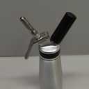 EurKitchen Professional Aluminum Whipped Cream Dispenser - Leak-Free Whip Cream Maker Canister with 3 Decorating Nozzles & Cleaning Brush - 1-Pint / 500 mL Cream Whipper - N2O Chargers (Not Included) (Standard Silver)