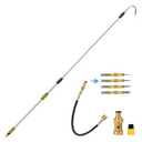 2-IN-1 24FT Reach Gutter Cleaning Tool with Flexible Wand & Curved Wand