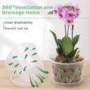 Orchid Pot, 8 Pack 5 Inch Orchid Pots with Holes and Saucers, Clear Plastic Flower Plant Pot for Indoor Outdoor Plants, Slotted Orchids Planter(5Inch)