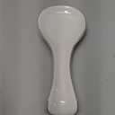 Patelai Ceramic Spoon Rest Spoon Holder Stovetop for Kitchen Stove Coffee Bar Accessories(White with Gold Brim)