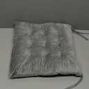 6 Pack Square Seat Cushion Chair Pads for Kitchen Dining Chairs, Soft Comfort Velvet Chair Mat Pillow Cushions with Ties for Office Desk Living Room Tatami 15.5", Gray