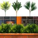 Suncalla 24 Pcs Christmas Artificial Cedar Plant Flower Outdoor 15" Winter Faux Evergreen Plants Christmas Window Box Filler Fake Greenery Pine Branches Stems for Home Garden Path Decorations