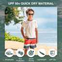 Kanu Surf Boys' Avalon Quick Dry UPF 50+ Beach Swim Trunk (3T, Avalon Navy/Red)