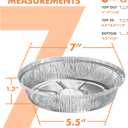 CURTA 7" Round Aluminum Foil Pans with Clear Lids | Heavy Duty | Great for Broiling, Baking, Storage, Roasting, Takeout, Air Fryer | 30 Pack