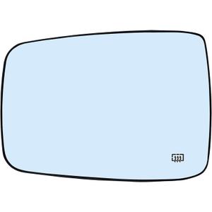 Driver Left Side Heated Mirror Glass Replacement for 2009-2018 Dodge Ram 1500 2500 - Side View Heated Convex Mirror Glass with Rear Holder, Replace 68079363AA, 68050299AA