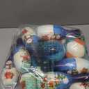 Libima 12 Pcs Christmas Bowling Set Santa Claus Snowman Bowling Set 10 Soft Foam Bowling Pins 2 Bowling Balls Set Toy Bowling Set for Game Indoor Outdoor Xmas Party Supplies (Blue)