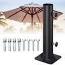 Umbrella Stand Tube Outdoor - 0.68-1.81 Stainless Steel Umbrella Tube Base,Heavy Duty Flag Pole Stake Holder,Table Umbrella Tube Bracket,DIY Umbrella Tube Mount for Deck,Patio Garden -2Pack