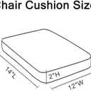 Bar Stool Cushions 14x12 inch, Non-Slip Dining Chair Cushion with Straps, Waterproof Seat Pad for Indoor Outdoor Metal Wooden ChairSet of 2, Khaki