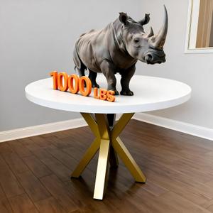 Metal Table Legs 28 Inch, Artistic Heavy Duty Dining Table Base with Suction Cups & Pre-Drilled Holes, Fits Glass Marble Wood Tops, DIY Desk Coffee Table Legs, 1000LBS Capacity, Gold