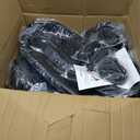 Boat Fenders 4 Pack 10 x 28 Inches Ribbed Center Hole Boat Fenders Bumpers for Docking, Comes with 4 Lines and Pump to Inflate