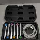 BILITOOLS Brake Bleeder Wrench Set, 7 8 9 10 11 12 MM Brake Bleeding Wrench Set with Non-Return Check Valve